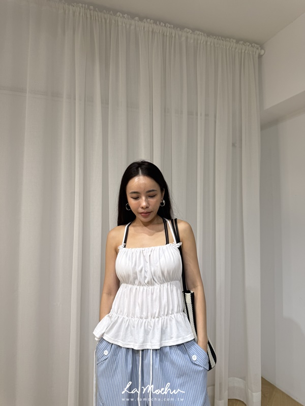 蝴蝶結後綁帶棉質背心